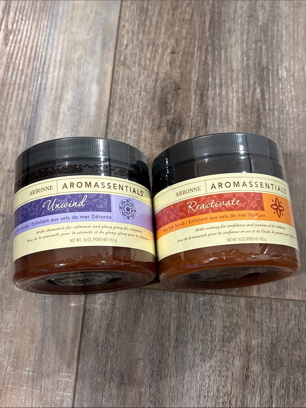 Arbonne aromssentials sea salt scrub Reactivate & Unwind NEW